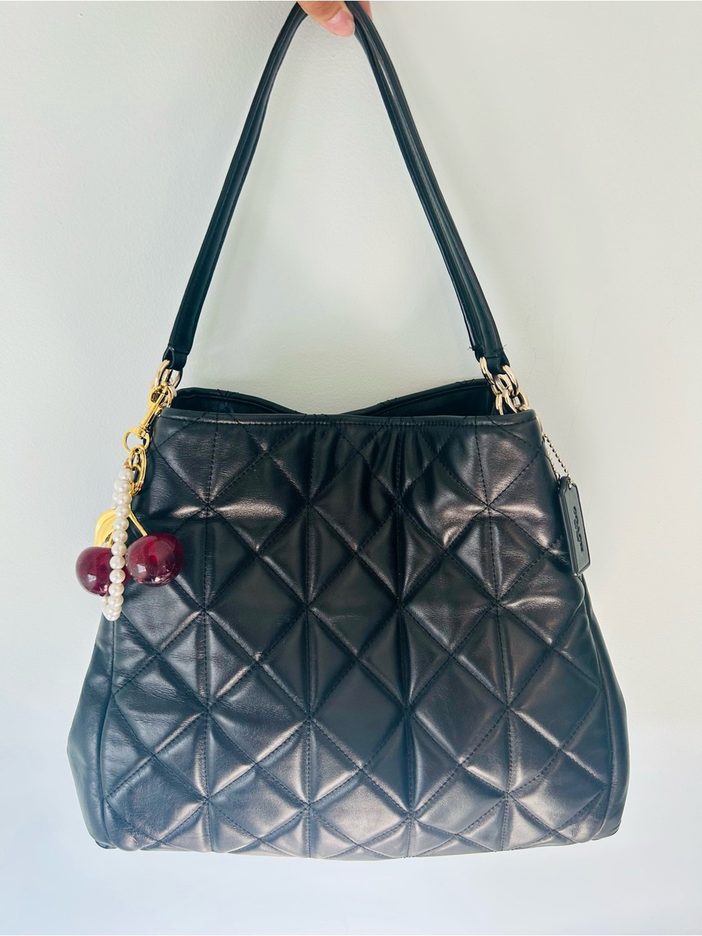 Coach Black Quilted Phoebe Shoulder Bag